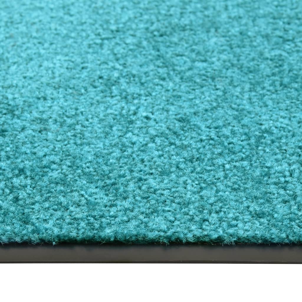 Doormat Washable Cyan 60x90 cm