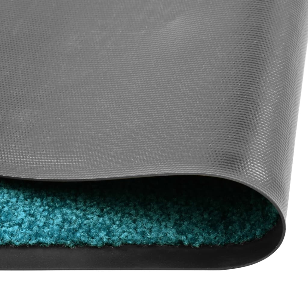 Doormat Washable Cyan 60x180 cm