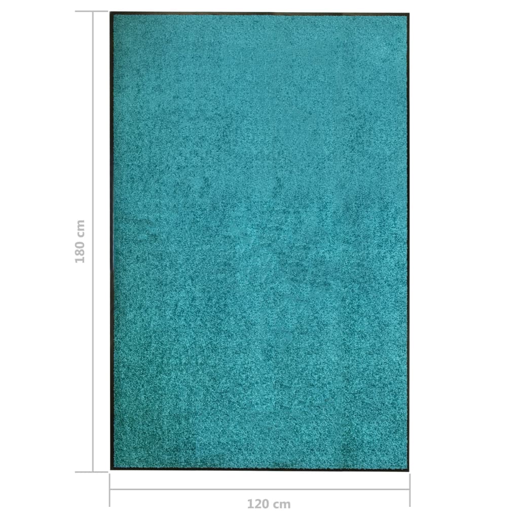 Doormat Washable Cyan 120x180 cm