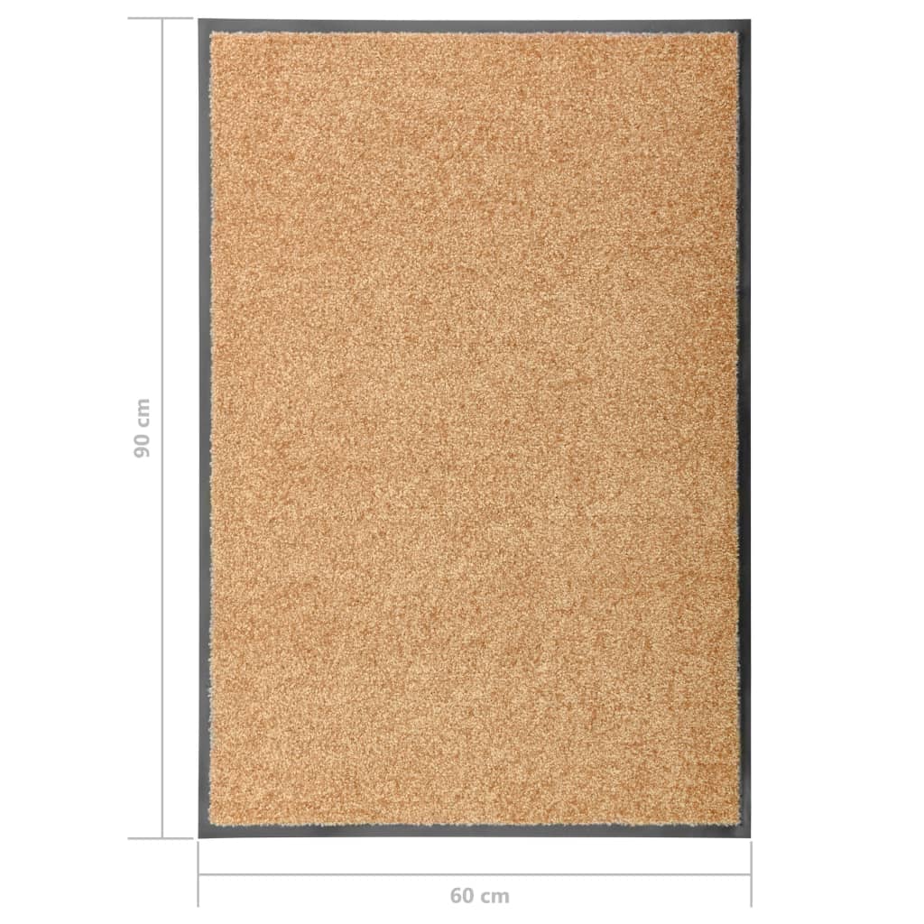 Doormat Washable Cream 60x90 cm