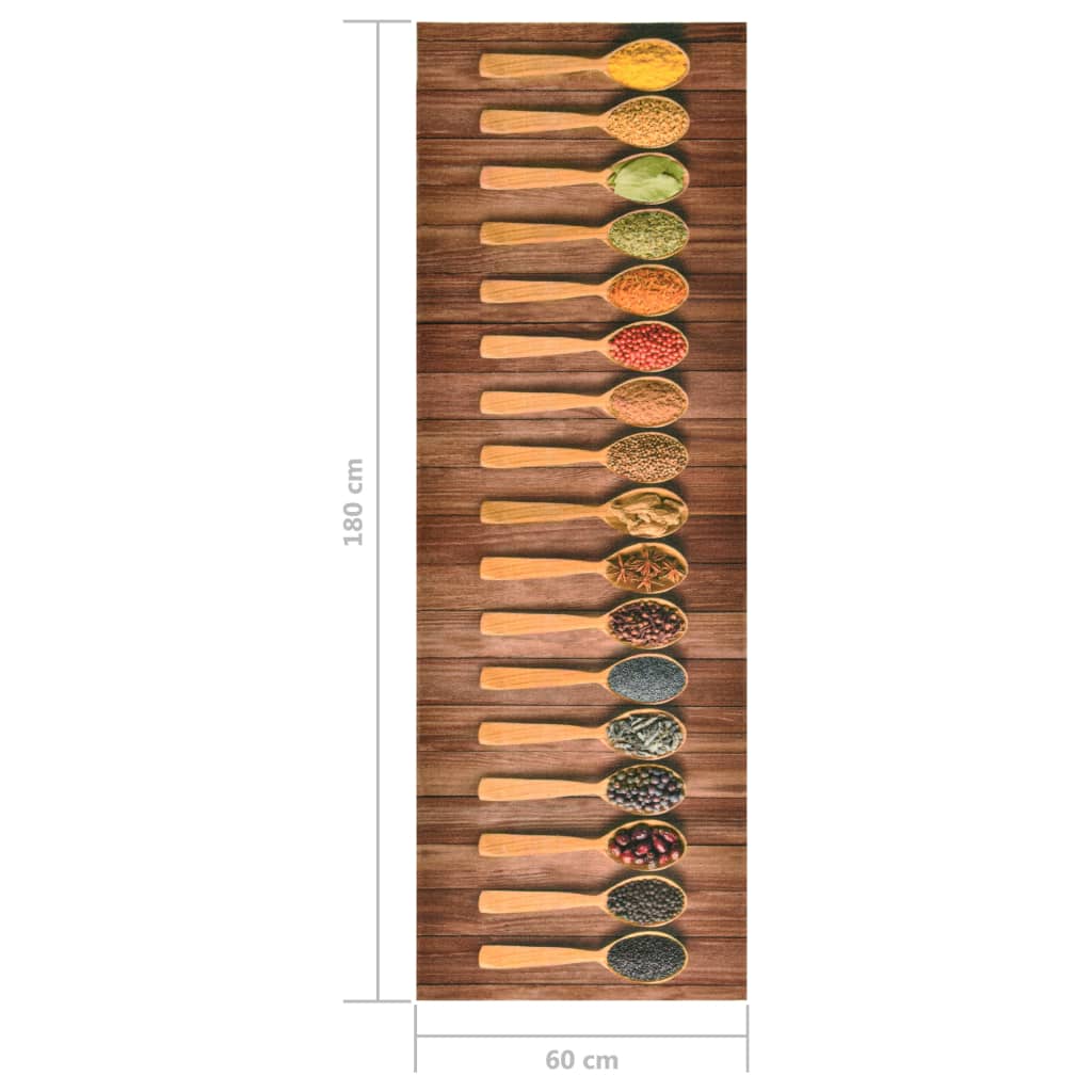 Kitchen Floor Mat Washable Spoon 60x180 cm