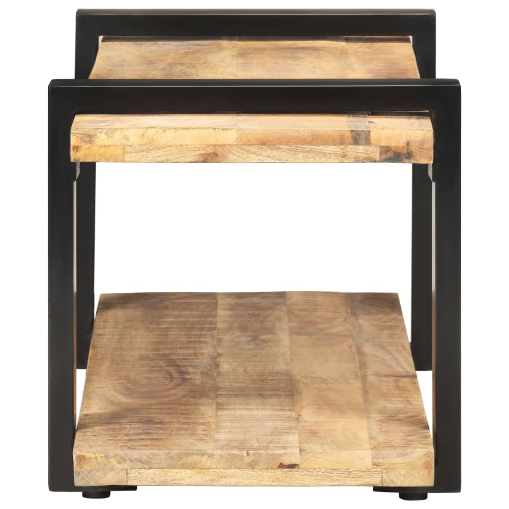TV Cabinet 90x40x40 cm Rough Mango Wood
