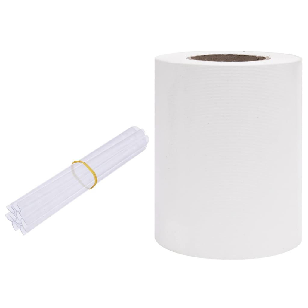 Garden Privacy Screen PVC 35x0.19 m White