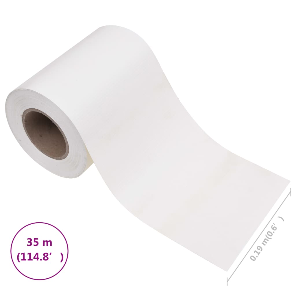 Garden Privacy Screen PVC 35x0.19 m White