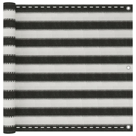 Balcony Screen HDPE 90x300 cm Anthracite and White