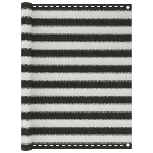 Balcony Screen HDPE 120x500 cm Anthracite and White