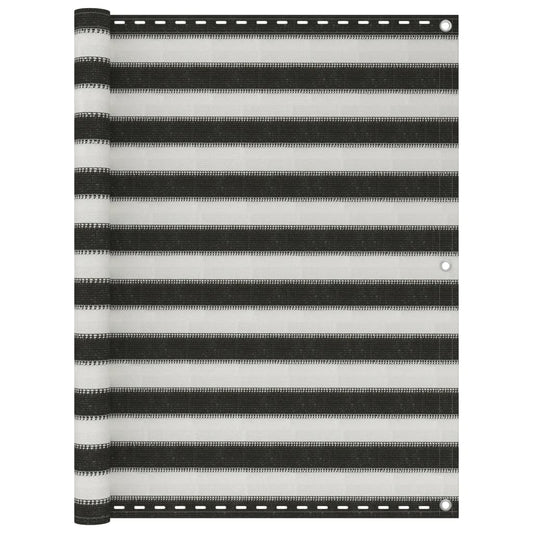 Balcony Screen HDPE 120x600 cm Anthracite and White