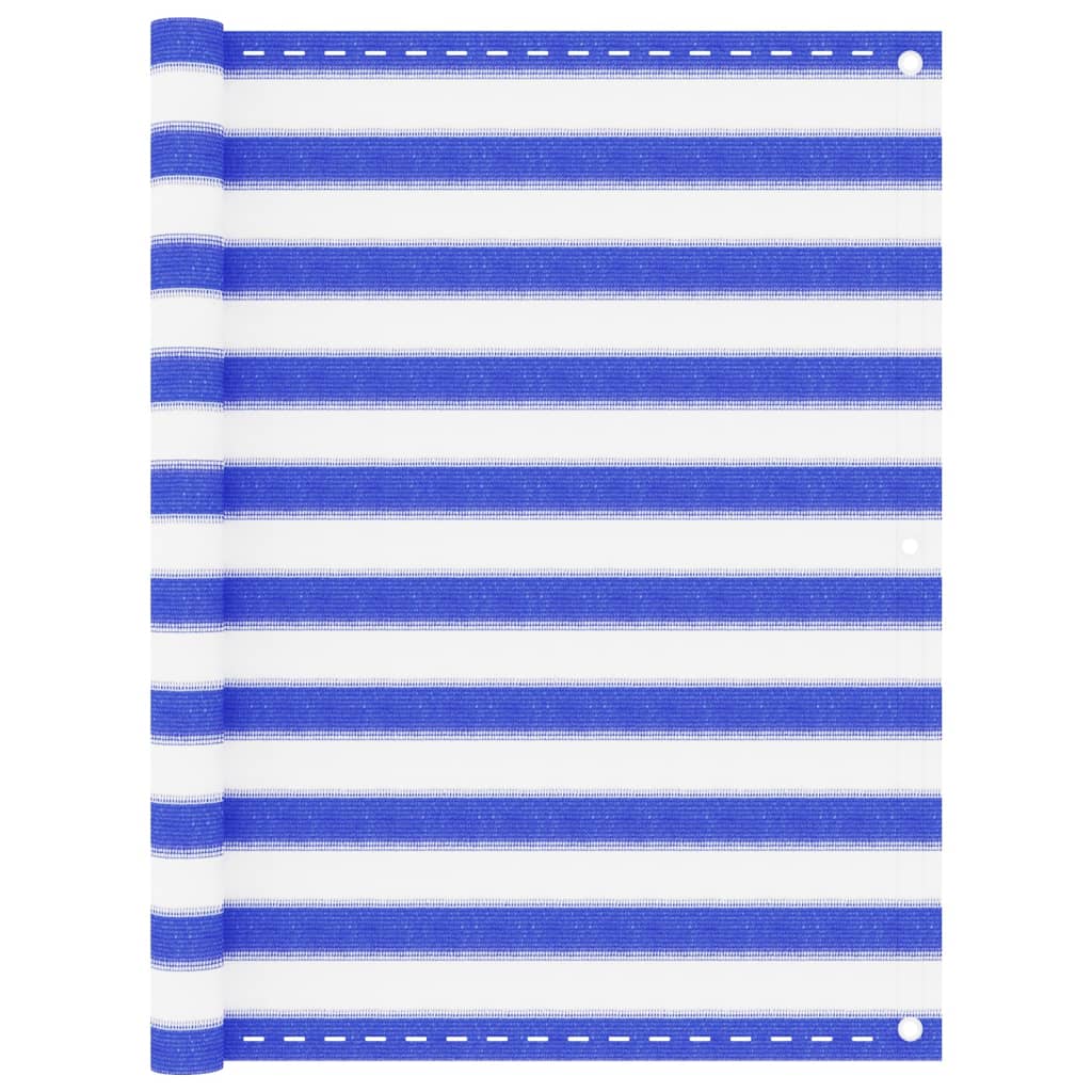 Balcony Screen Blue and White 120x400 cm HDPE