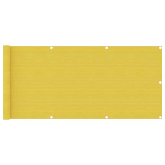 Balcony Screen Yellow 75x400 cm HDPE