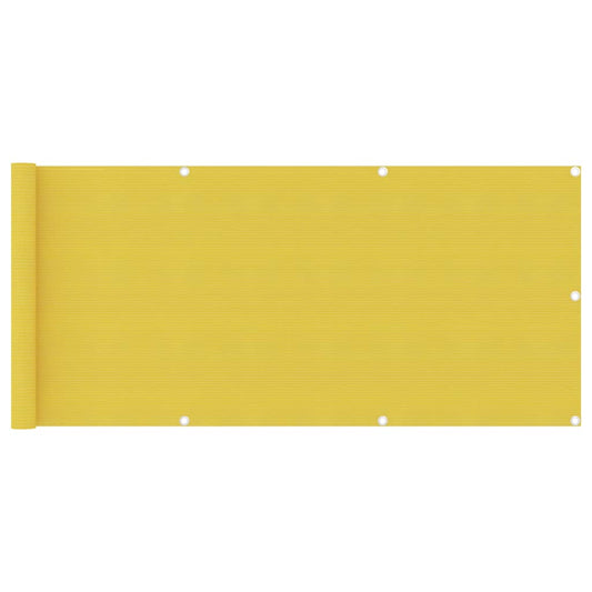 Balcony Screen Yellow 75x500 cm HDPE