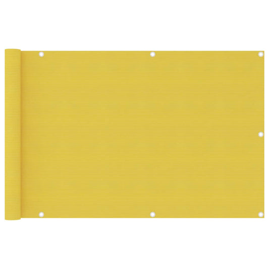 Balcony Screen Yellow 90x400 cm HDPE
