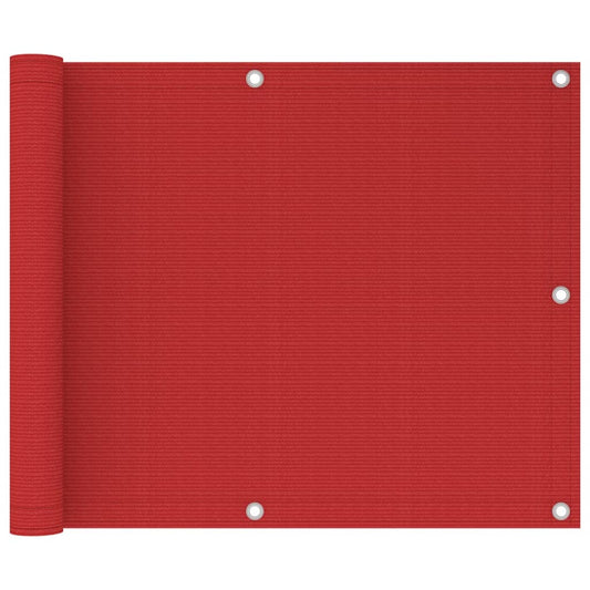 Balcony Screen Red 75x300 cm HDPE