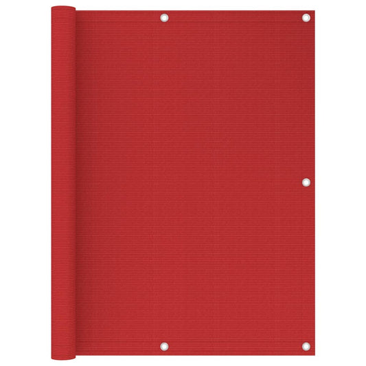 Balcony Screen Red 120x500 cm HDPE
