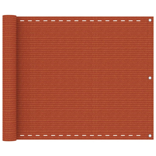 Balcony Screen Orange 75x400 cm HDPE