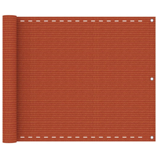 Balcony Screen Orange 75x500 cm HDPE