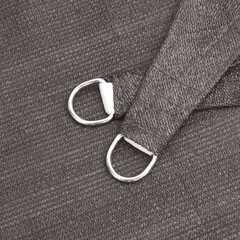 Sunshade Sail 160 g/m² Anthracite 2.5x4 m HDPE