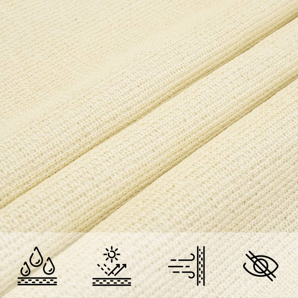 Sunshade Sail 160 g/m² Cream 5x7x7 m HDPE