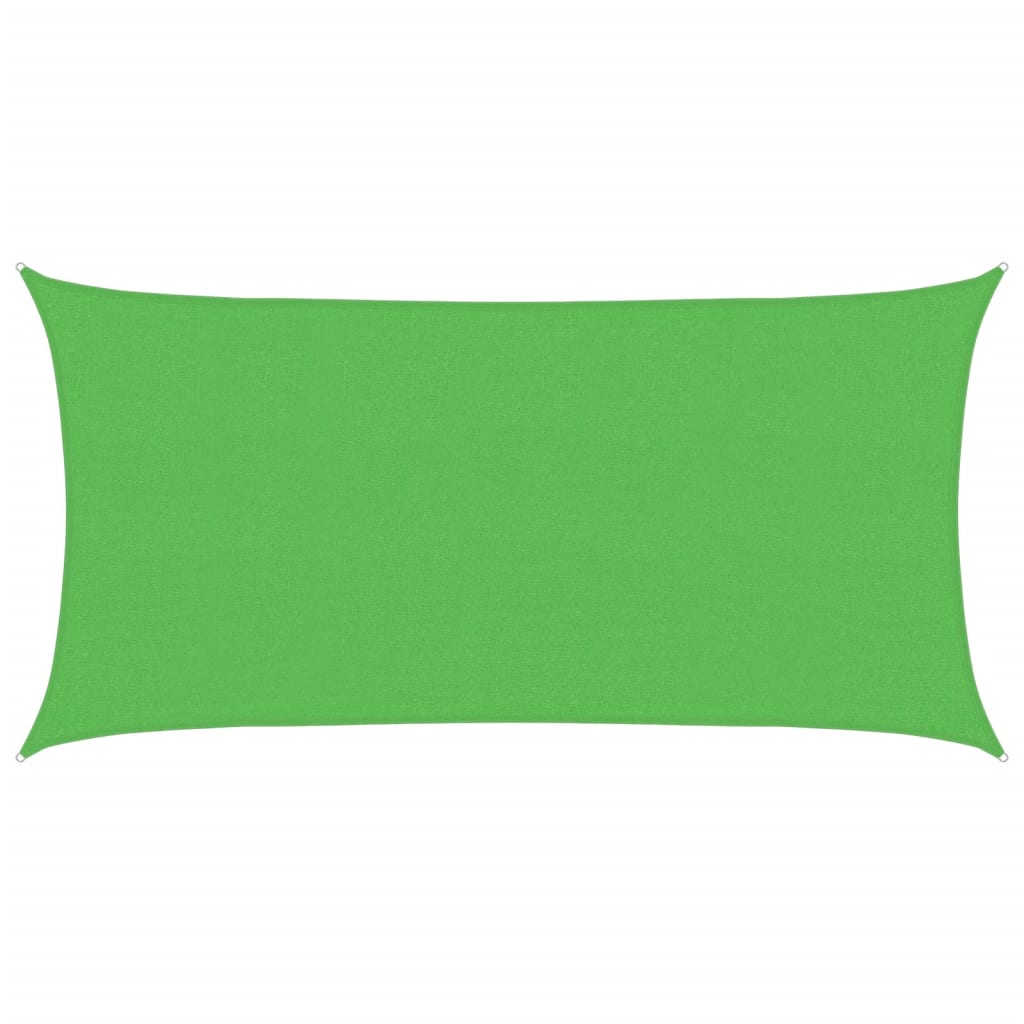Sunshade Sail 160 g/m² Rectangular Light Green 2x3.5 m HDPE
