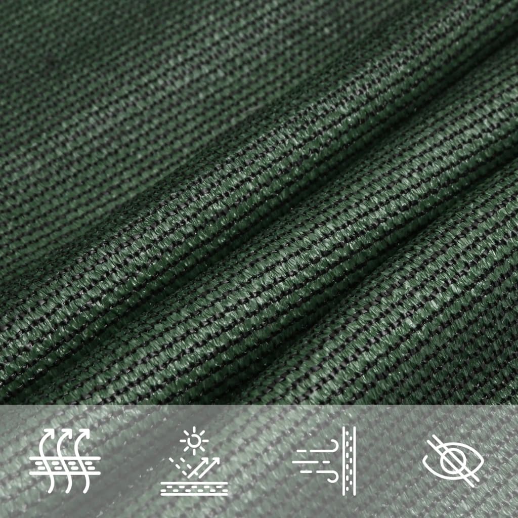 Sunshade Sail 160 g/m² Dark Green 2x4 m HDPE