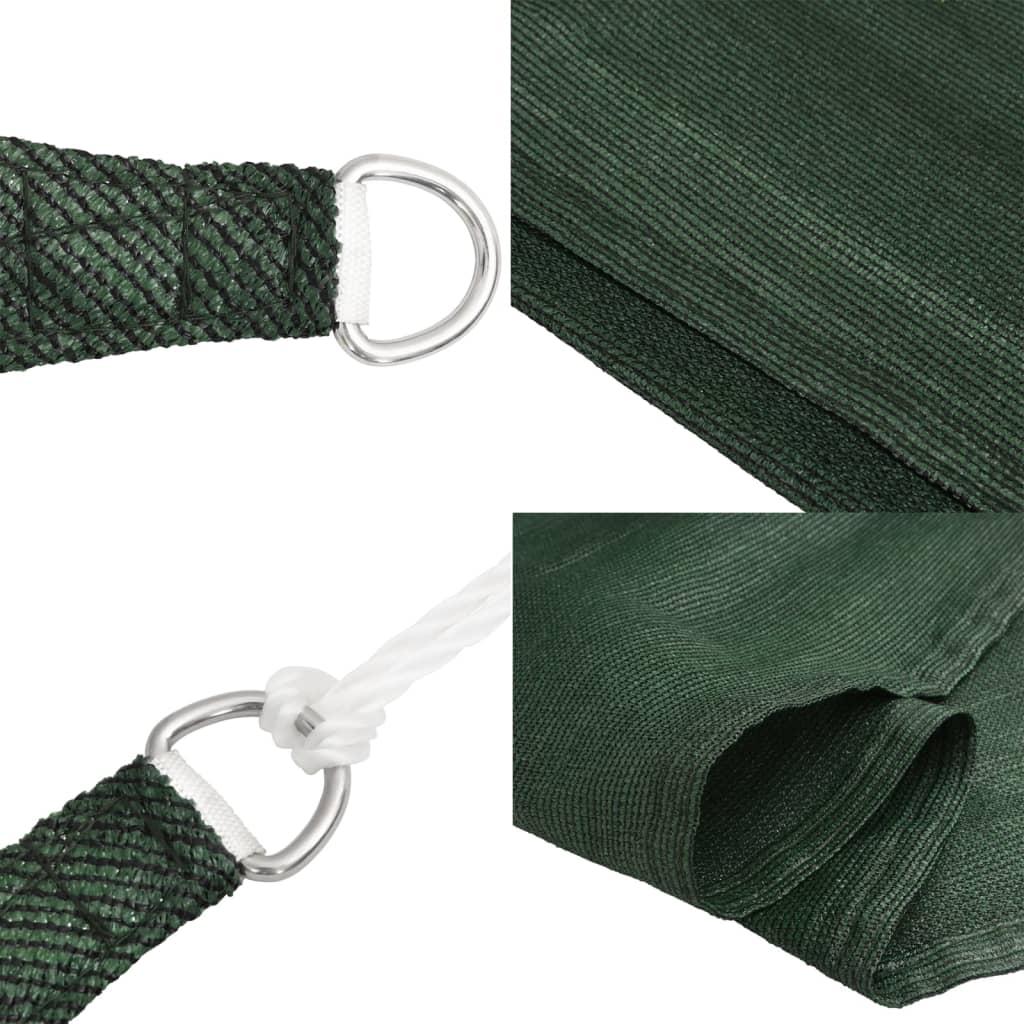 Sunshade Sail 160 g/m² Dark Green 2x4 m HDPE