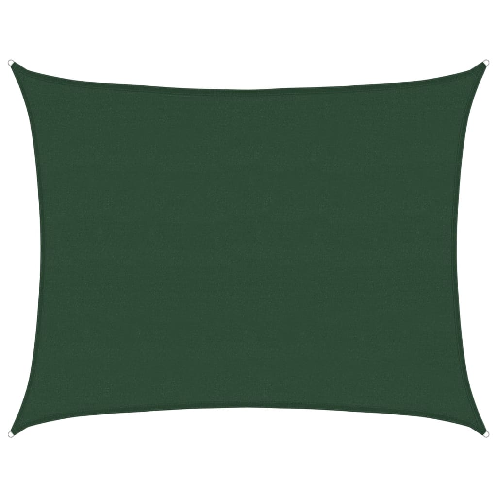 Sunshade Sail 160 g/m² Dark Green 6x7 m HDPE