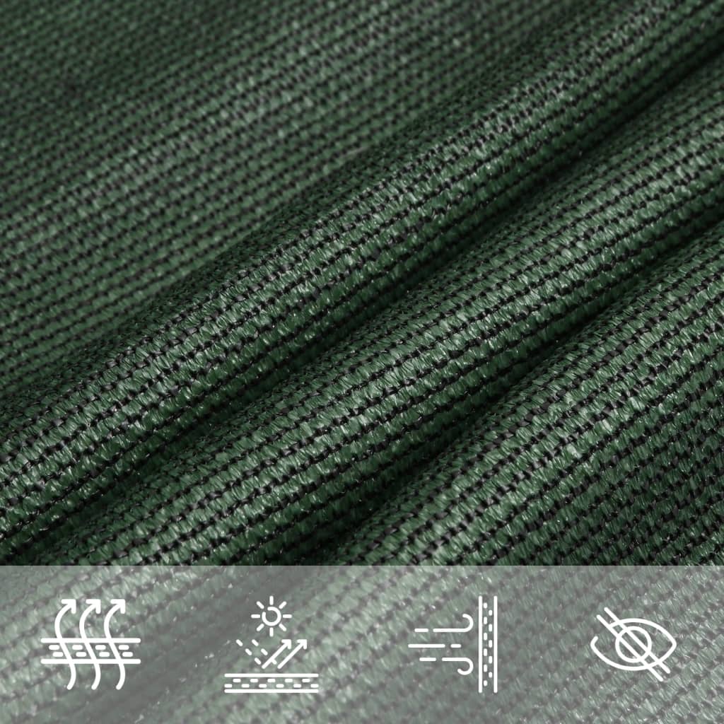 Sunshade Sail 160 g/m² Dark Green 4x5x6.8 m HDPE