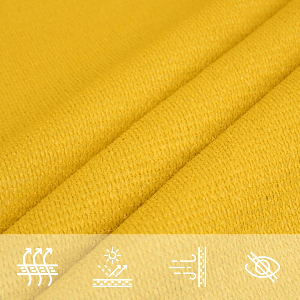 Sunshade Sail 160 g/m² Yellow 2.5x5 m HDPE