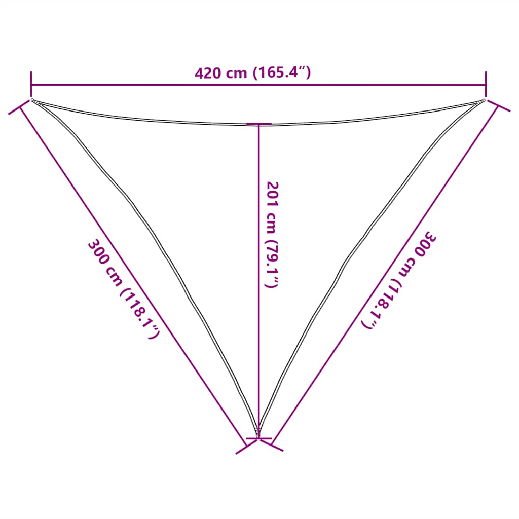 Sunshade Sail 160 g/m² Orange 3x3x4.2 m HDPE