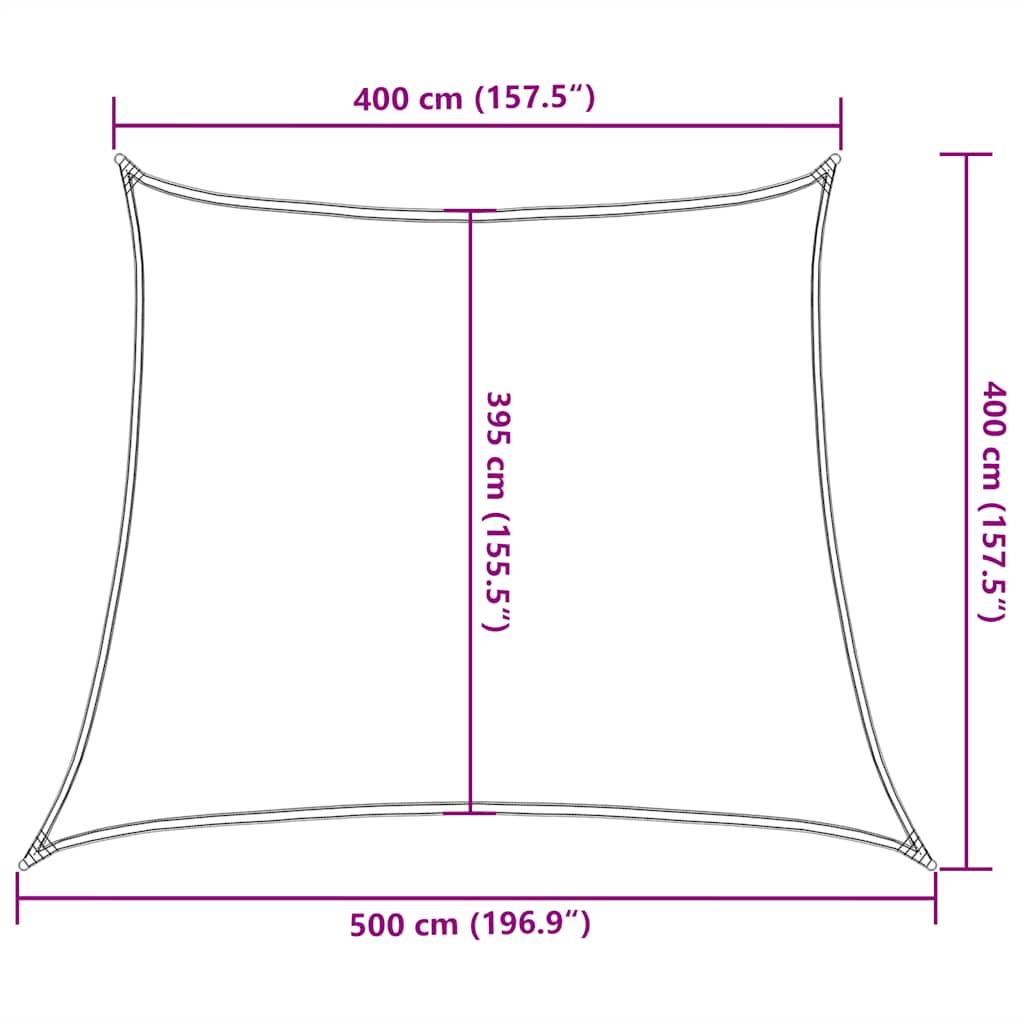 Sunshade Sail 160 g/m² Trapezium Black 4/5x4 m HDPE
