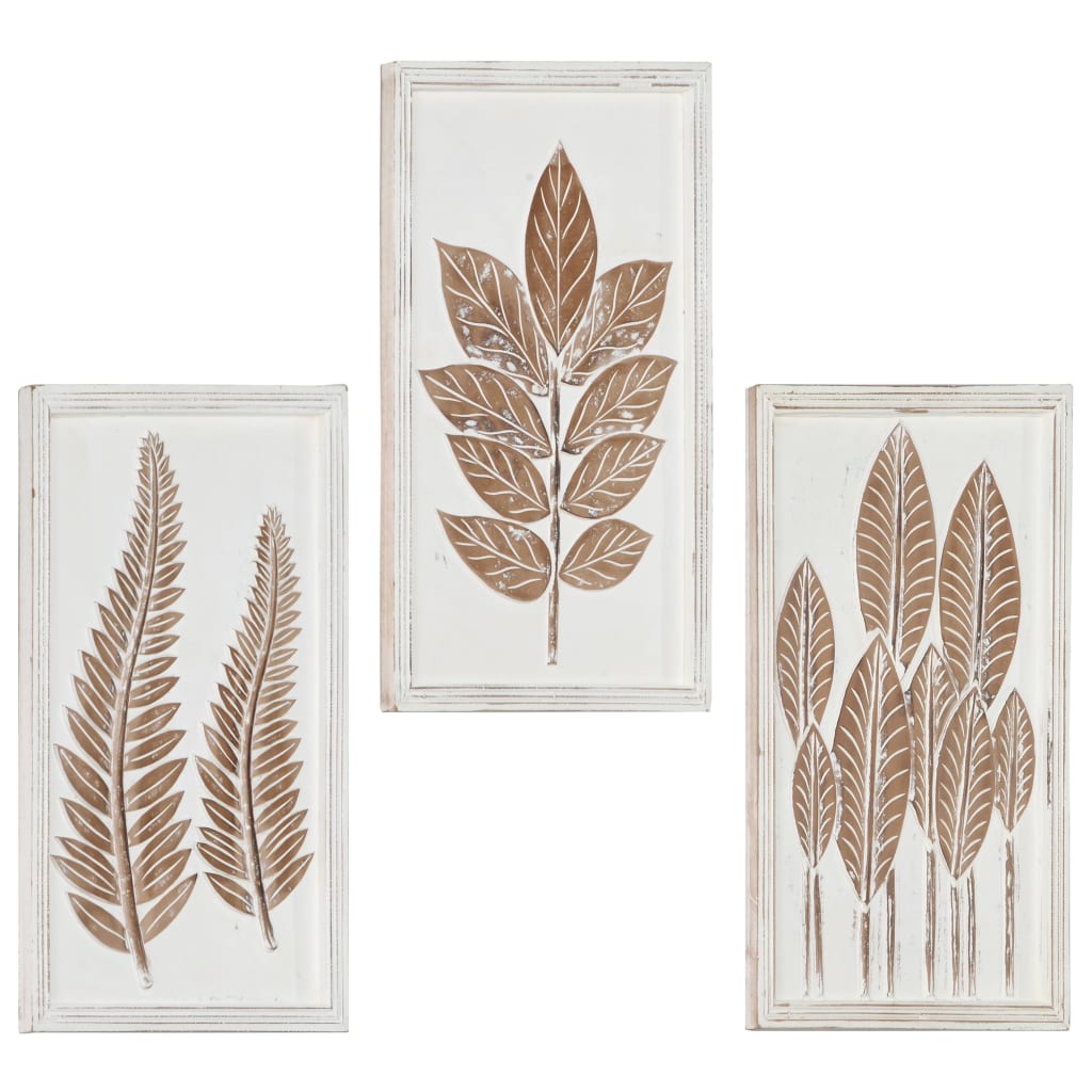 Hand-Carved Wall Panels 3 pcs MDF 40x60x1.5 cm