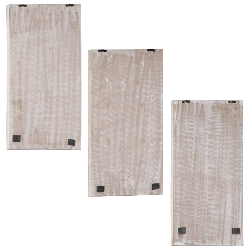 Hand-Carved Wall Panels 3 pcs MDF 40x60x1.5 cm
