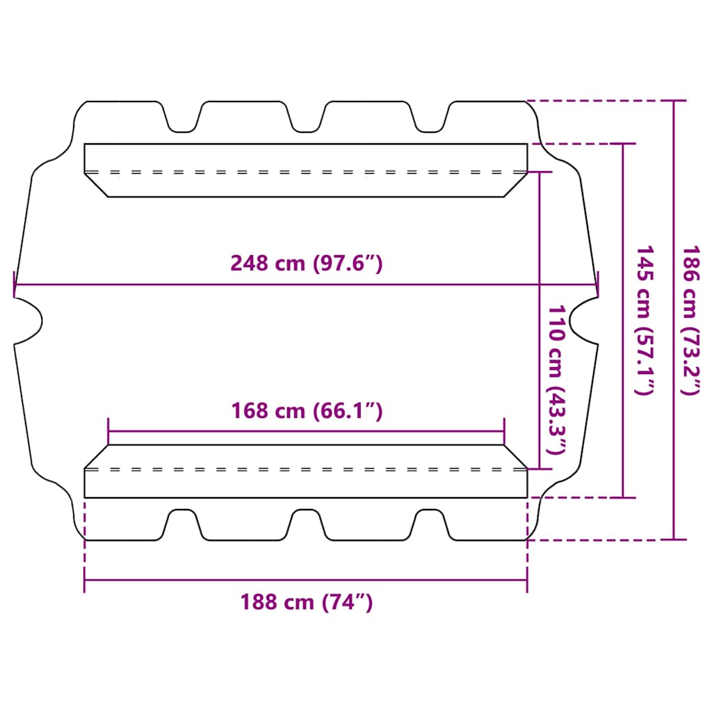 Replacement Canopy for Garden Swing Terracotta 188/168x145/110cm