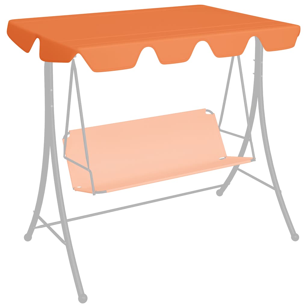 Replacement Canopy for Garden Swing Orange 188/168x145/110 cm