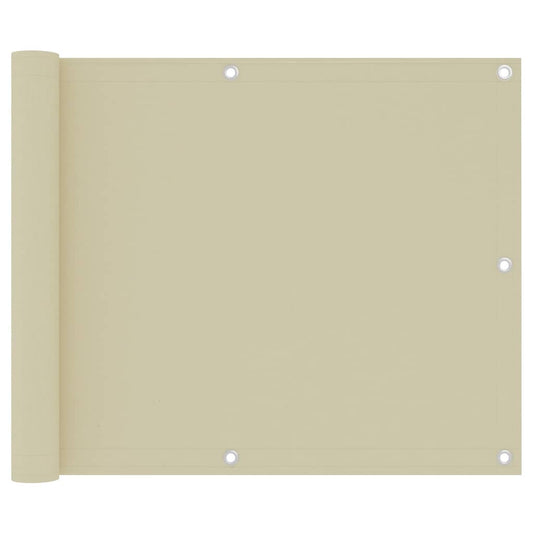 Balcony Screen Cream 75x300 cm Oxford Fabric