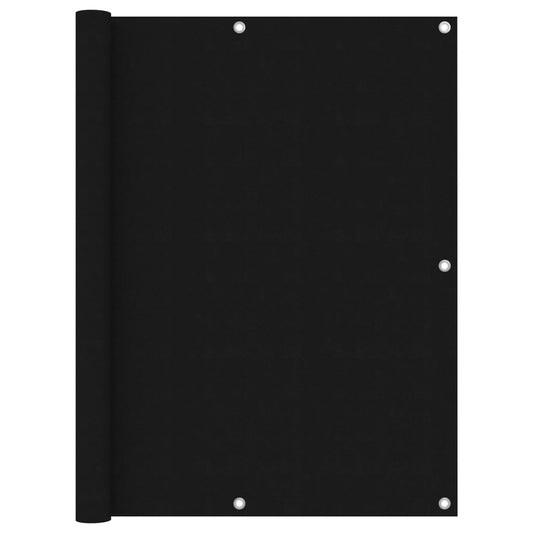 Balcony Screen Black 120x500 cm Oxford Fabric