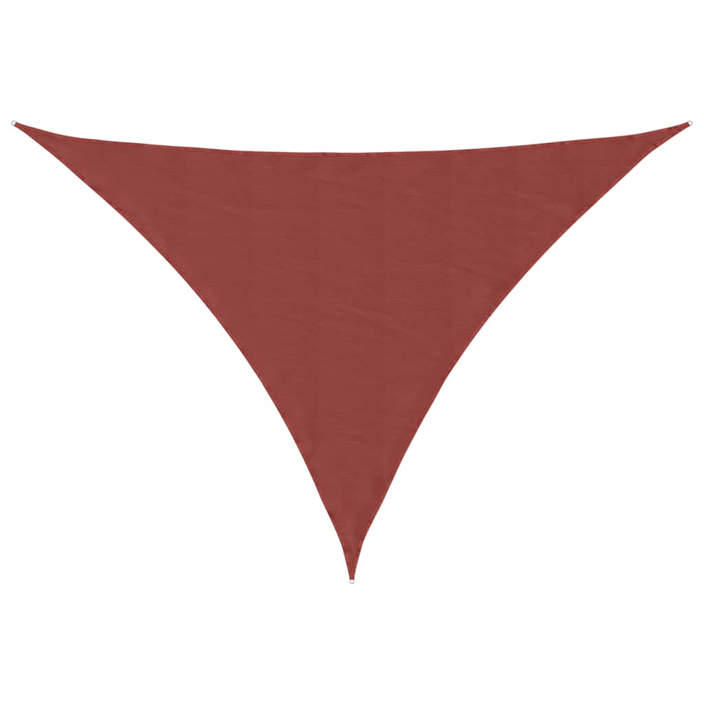 Sunshade Sail Oxford Fabric Triangular 3x4x4 m Terracotta