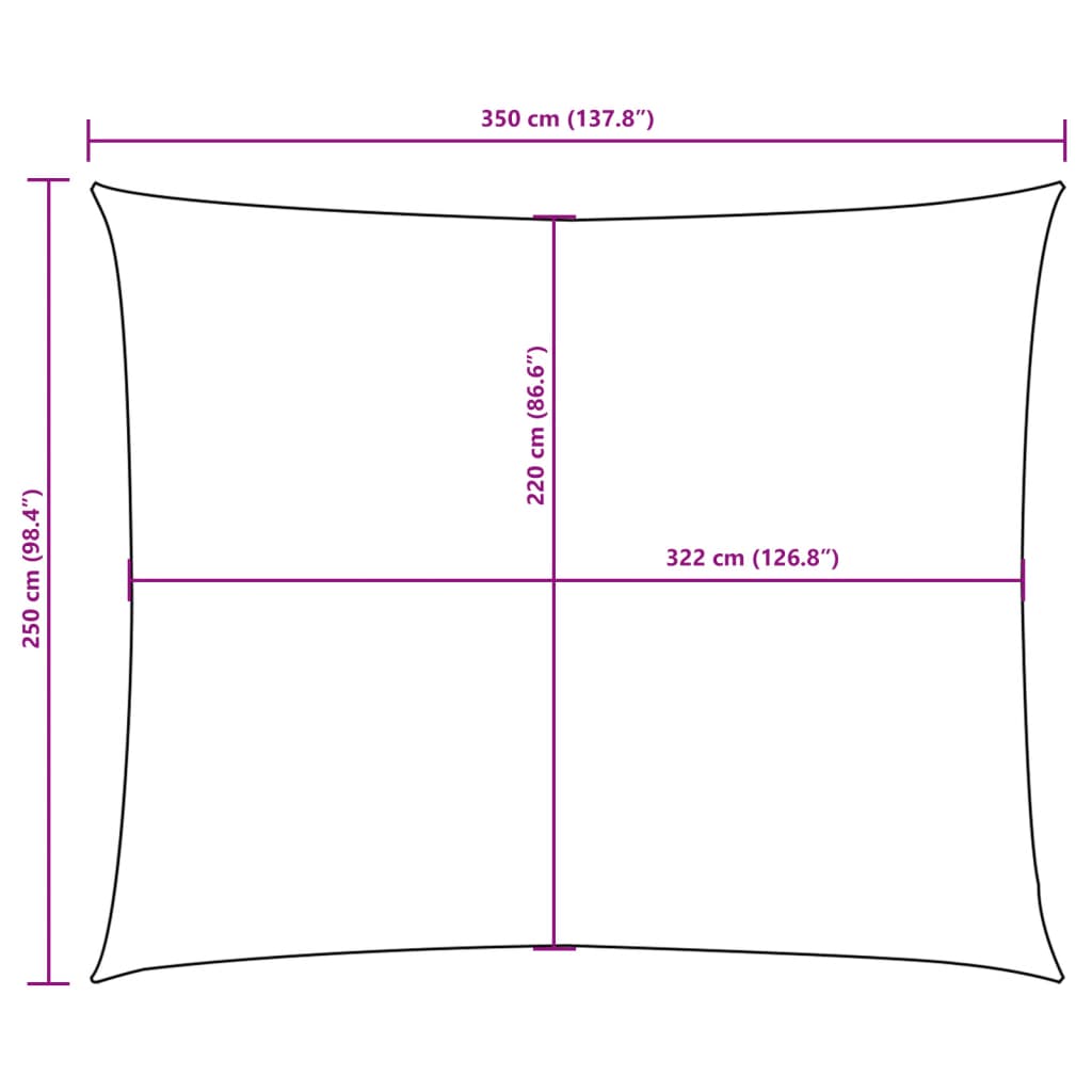 Sunshade Sail Oxford Fabric Rectangular 2.5x3.5 m Taupe