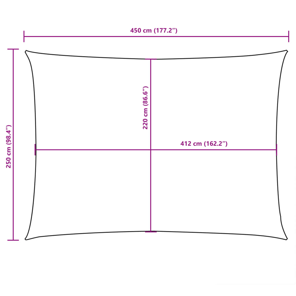 Sunshade Sail Oxford Fabric Rectangular 2.5x4.5 m Blue