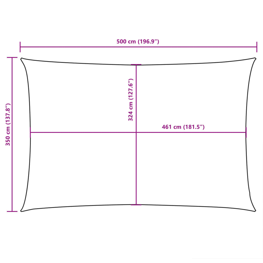 Sunshade Sail Oxford Fabric Rectangular 3.5x5 m Blue