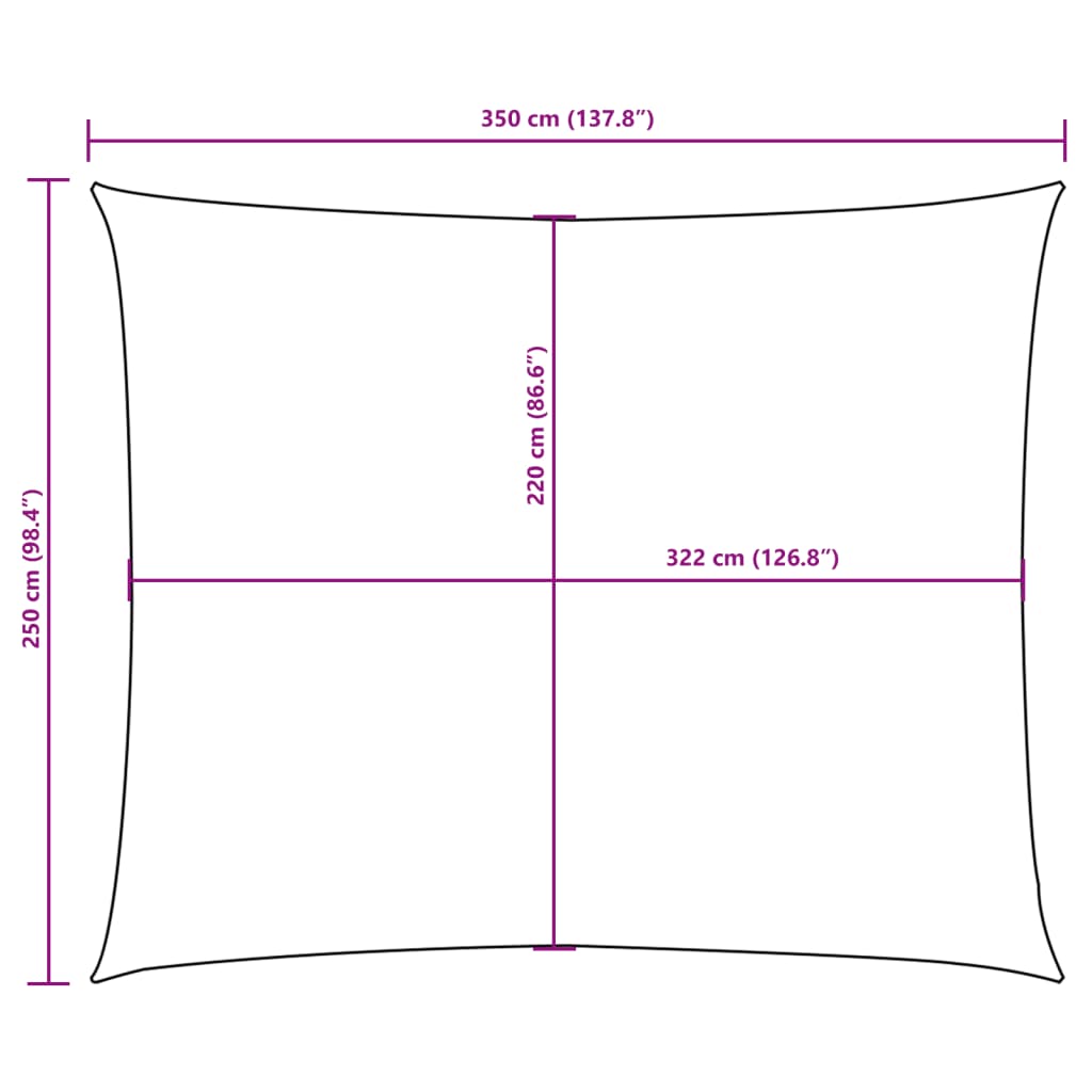 Sunshade Sail Oxford Fabric Rectangular 2.5x3.5 m Yellow