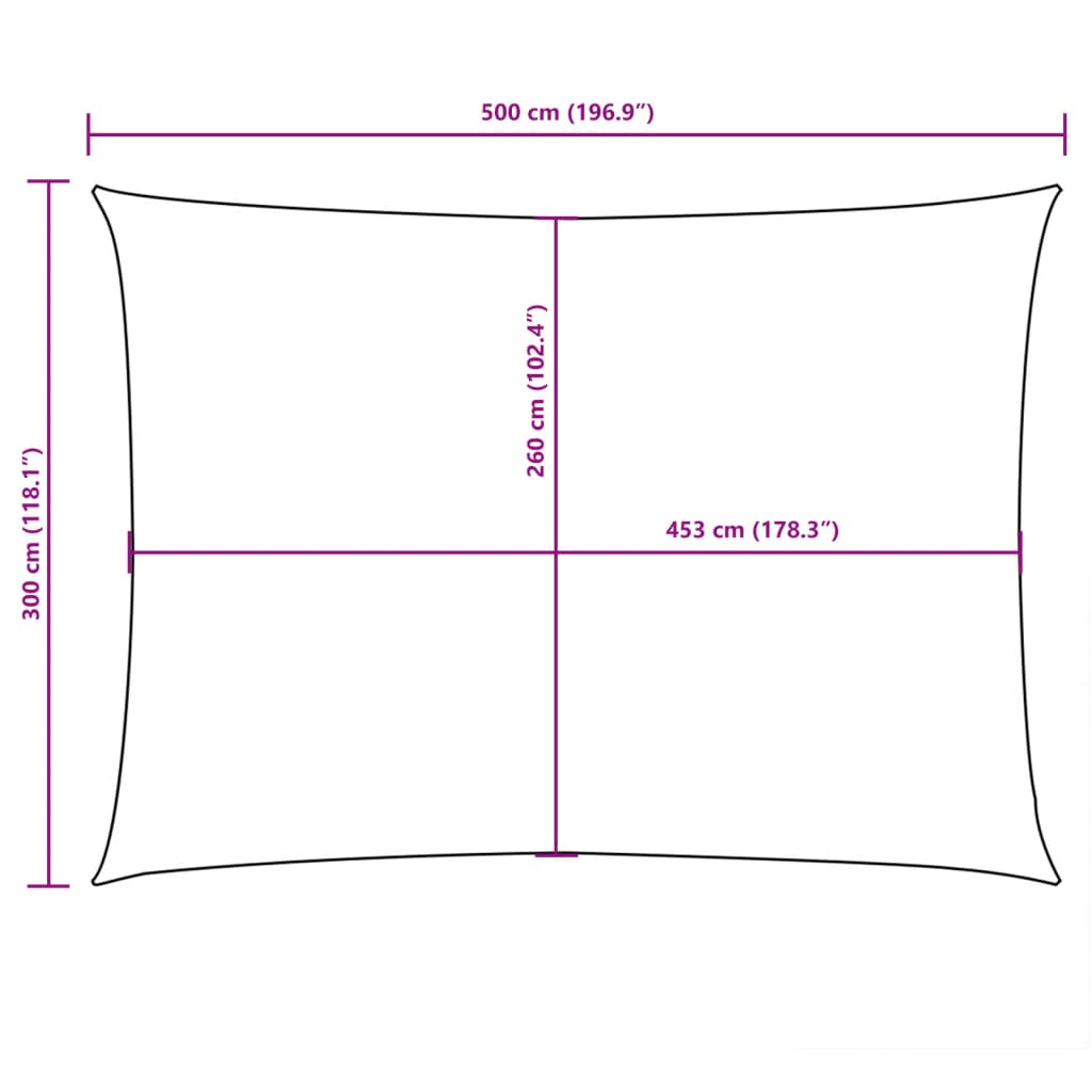 Sunshade Sail Oxford Fabric Rectangular 3x5 m Yellow