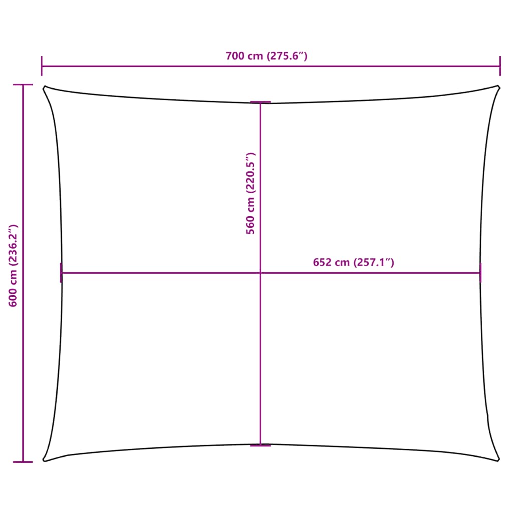 Sunshade Sail Oxford Fabric Rectangular 6x7 m Yellow