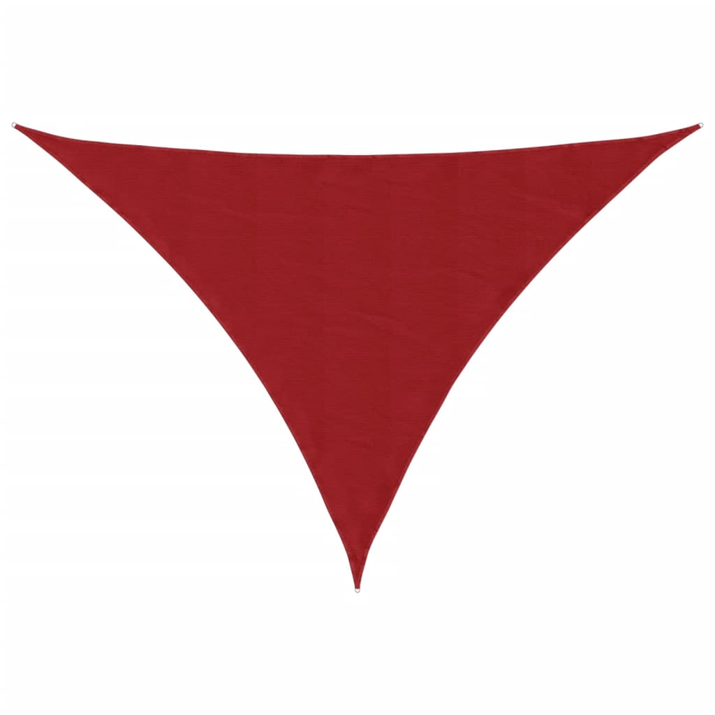 Sunshade Sail Oxford Fabric Triangular 3.5x3.5x4.9 m Red