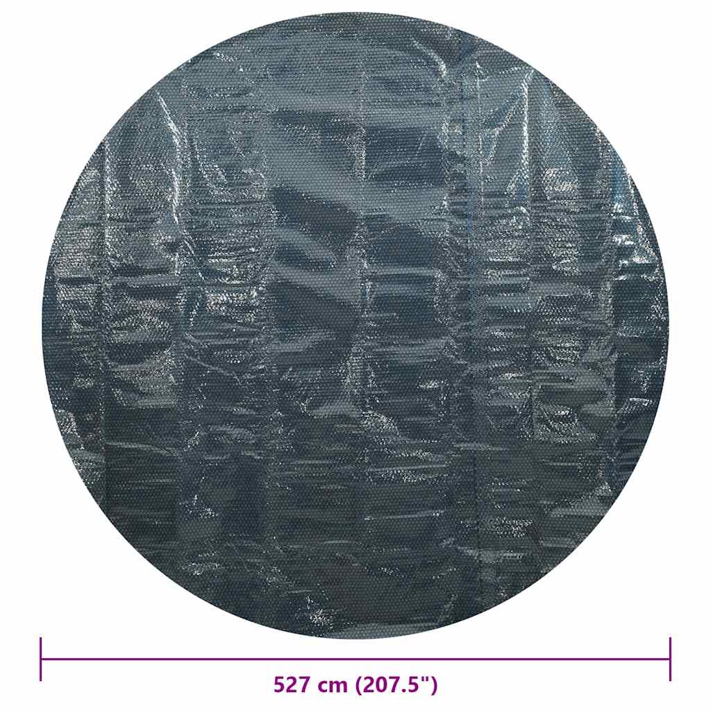 Floating PE Solar Pool Film 527 cm Black and Blue