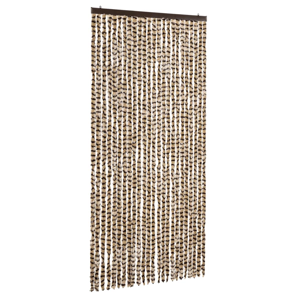 Insect Curtain Beige and Brown 100x220 cm Chenille