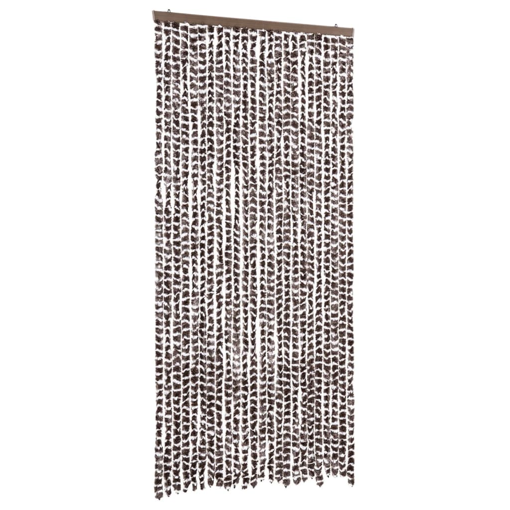 Insect Curtain Brown and White 100x220 cm Chenille