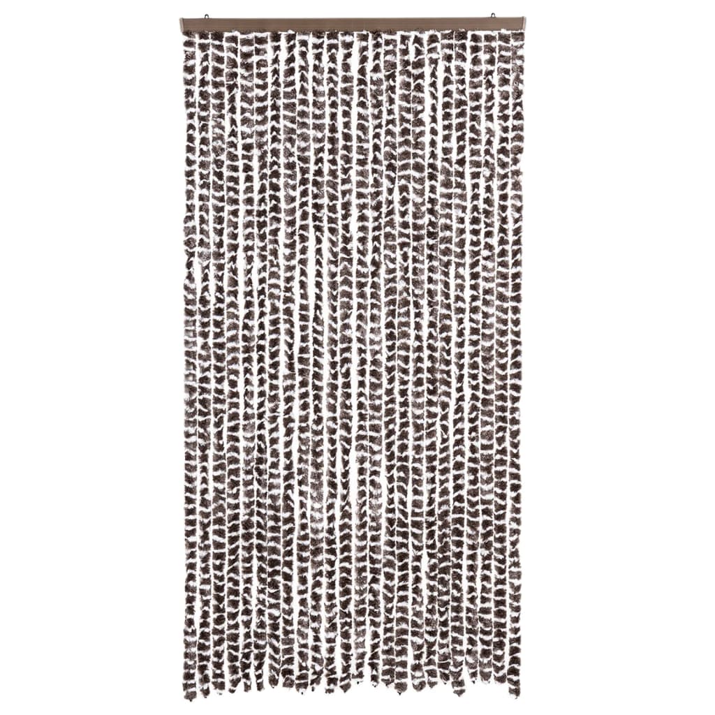 Insect Curtain Brown and White 100x220 cm Chenille