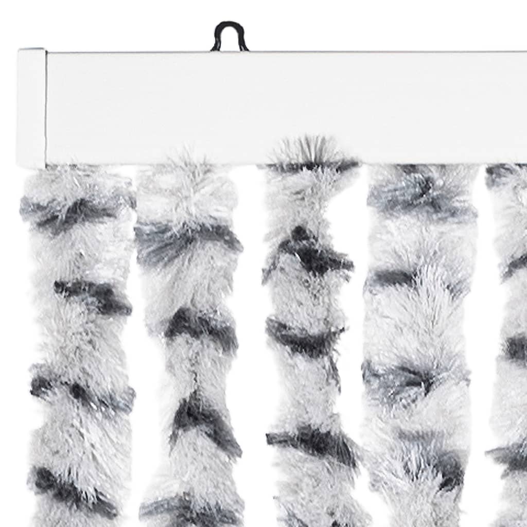 Insect Curtain Light and Dark Grey 90x220 cm Chenille