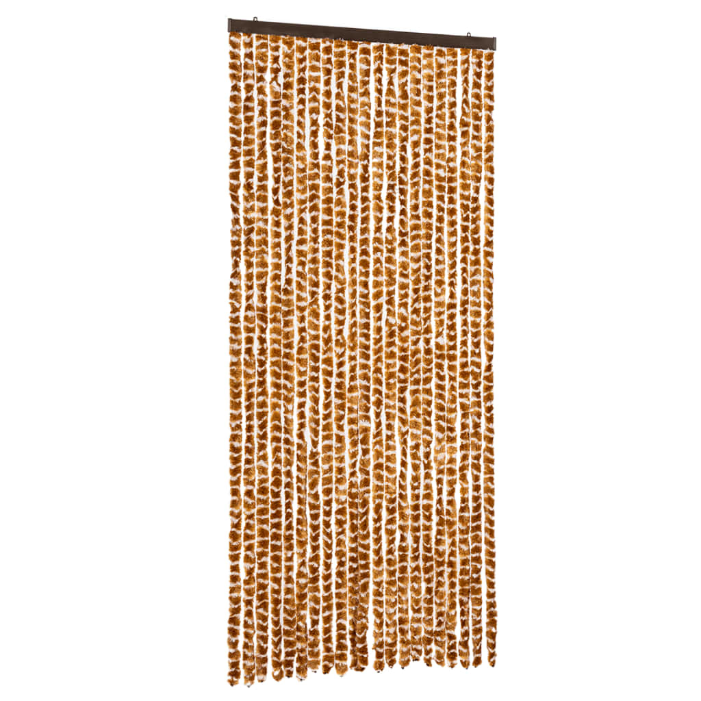 Insect Curtain Ochre and White 90x220 cm Chenille