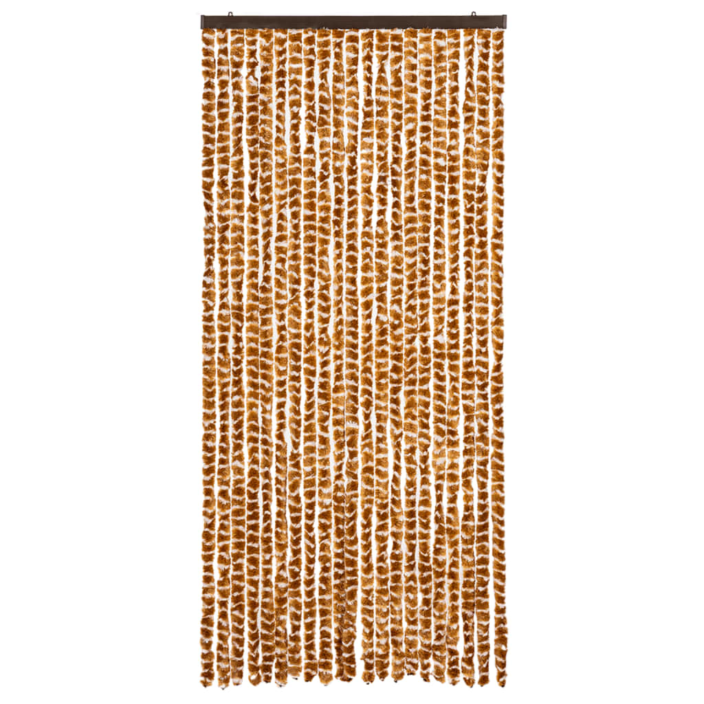 Insect Curtain Ochre and White 90x220 cm Chenille